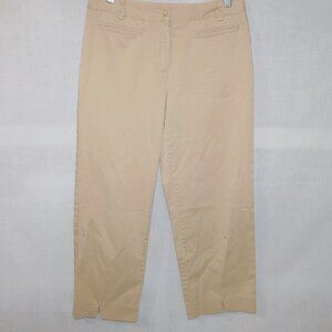 Liz Claiborne Liz Golf LizGolf Womens Crop Chino Audra Golf Pant 6 Tan